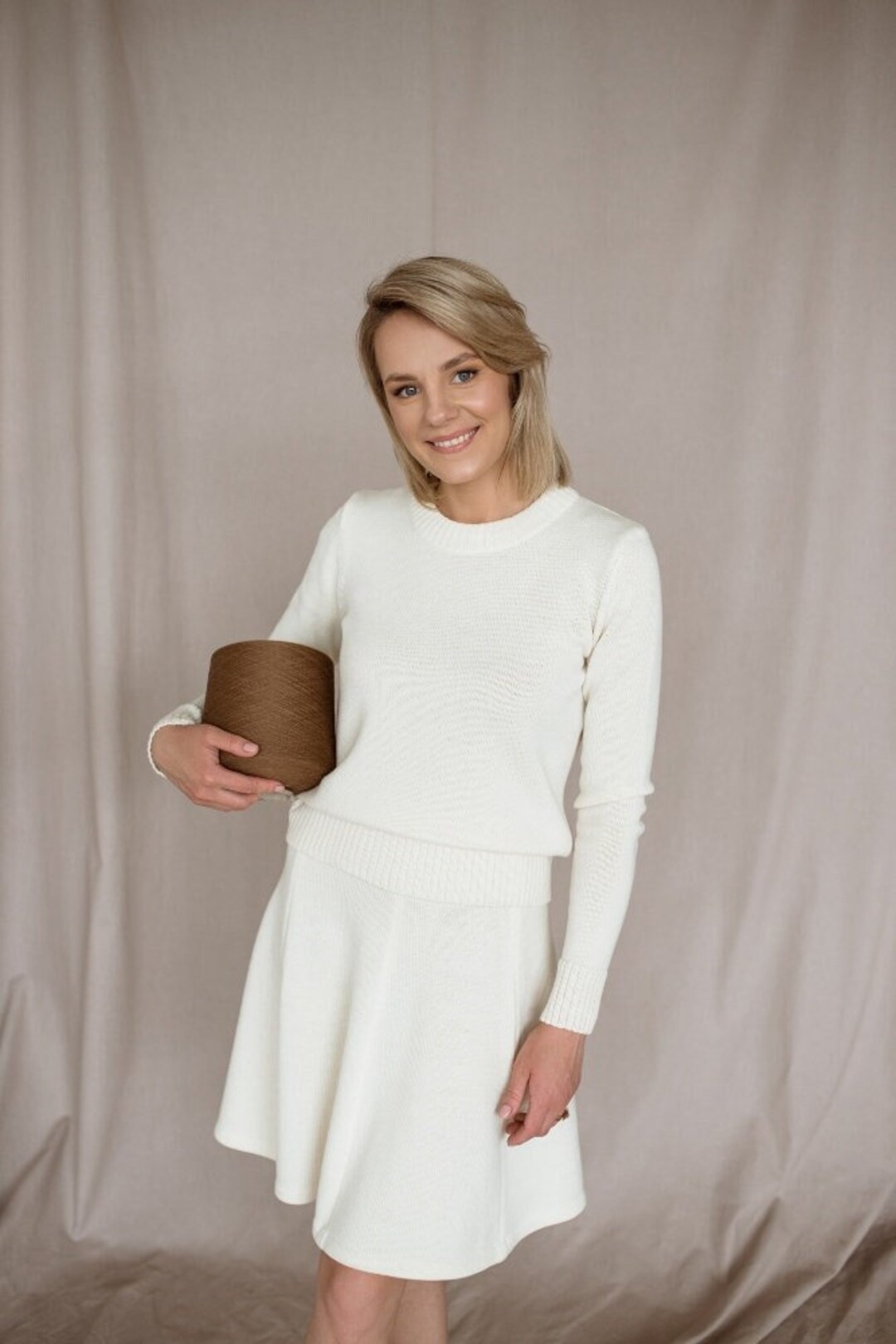 Ailaile Korte rok dames herfst winter 100% merinowol gebreide rok