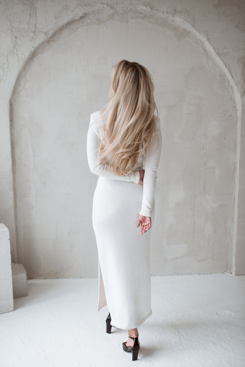 Wool Shell Knit Dress