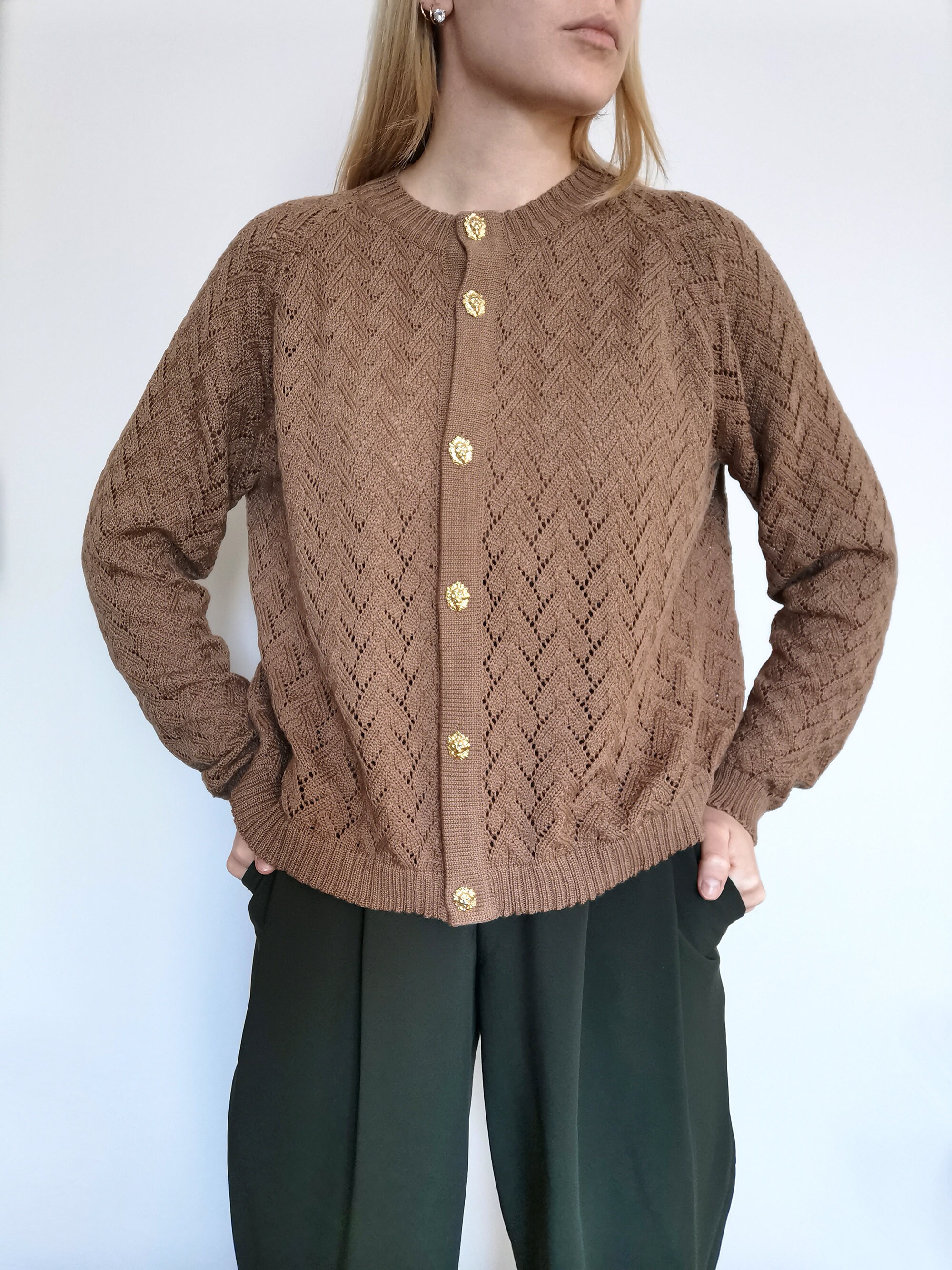 Wool Cardigan Natural Light Wool Cardigan Oversized Etsy UK