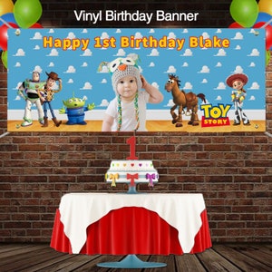 Custom Toy Story Birthday Banner, Toy Story Vinyl Banner, Toy Story Party, Toy Story Backdrop, Woody Banner, Buzz lightyear Backdrop