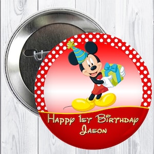 Mickey Mouse Geburtstag Knopf, Disney Pin