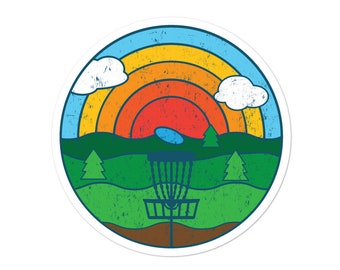 Disc Golf Bubble-free stickers, Vinyl durable sticker for disc golf players, Sticker gift for disc golfers, Sports stickers, Disc Golf lover