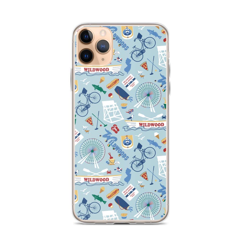 Wildwood, NJ Clear Case for iPhone® protective case with Wildwood New Jersey shore artwork