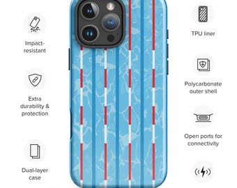 Swimming theme Tough Case for iPhone® with pool design gift for swimmer