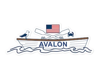 Avalon, NJ durable vinyl Bubble-free sticker decal