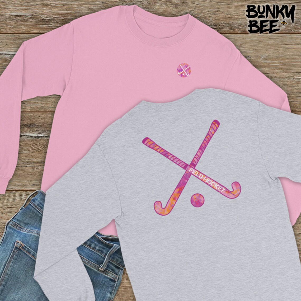 FIELD HOCKEY Long Sleeve TShirt Etsy