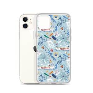 Wildwood, NJ Clear Case for iPhone® protective case with Wildwood New Jersey shore artwork