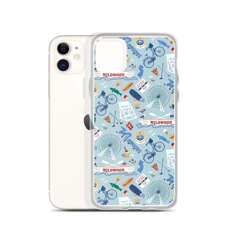 Wildwood, NJ Clear Case for iPhone® protective case with Wildwood New Jersey shore artwork