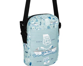 Sea Isle City NJ Utility crossbodytas reistas met vakken en riem