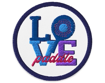 Paddle LOVE round Embroidered patches