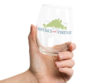 Martha's Vineyard Stemless wine glass