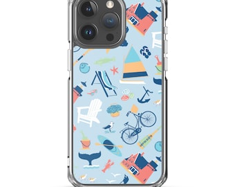 Block Island, RI Clear Case for iPhone®, Protective clear printed iphone case choose your size