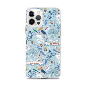 Wildwood, NJ Clear Case for iPhone® protective case with Wildwood New Jersey shore artwork