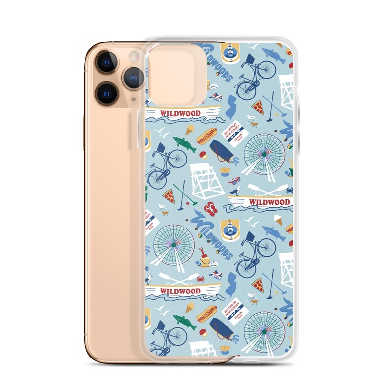 Wildwood, NJ Clear Case for iPhone® protective case with Wildwood New Jersey shore artwork