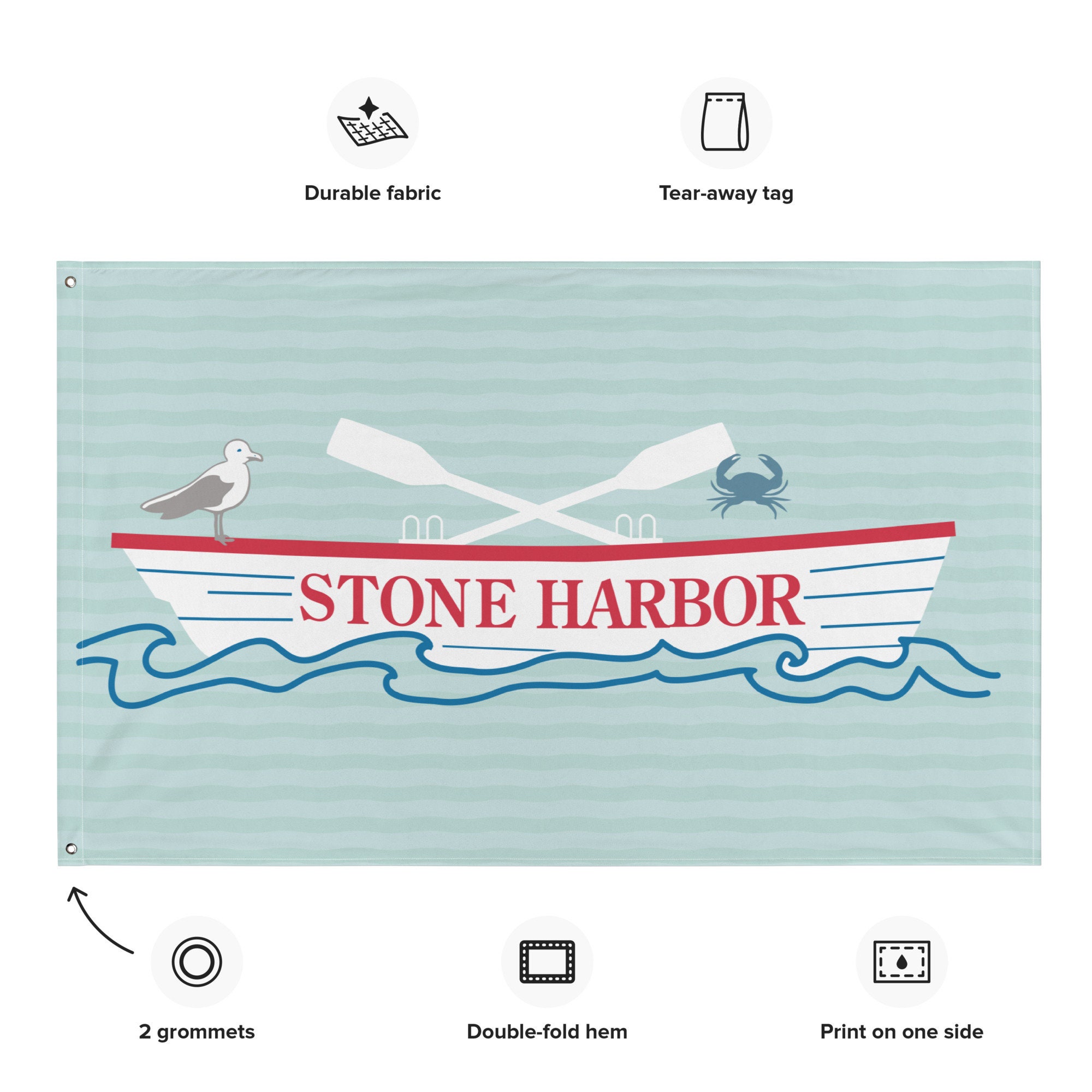 Stone Harbor NJ Flag, SHNJ Home Decor Gift