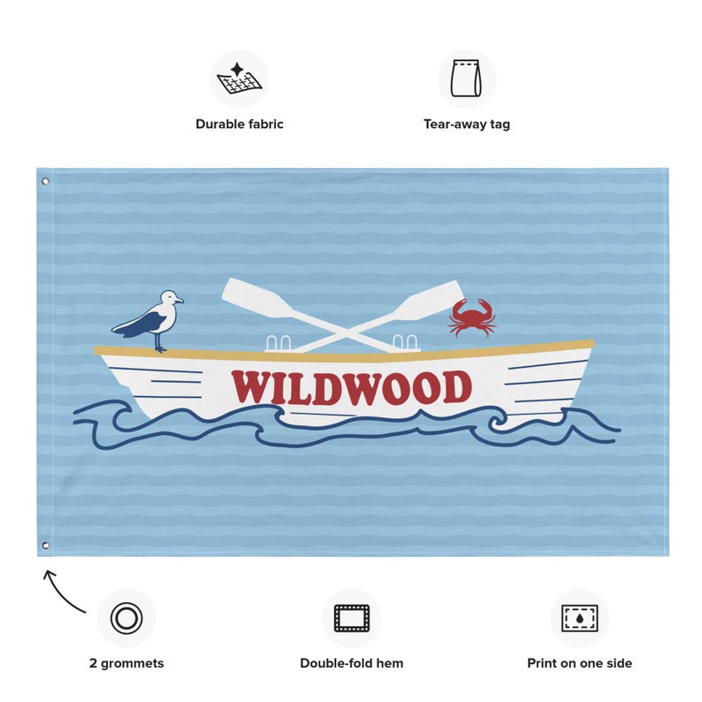 Wildwood NJ decorative Flag banner