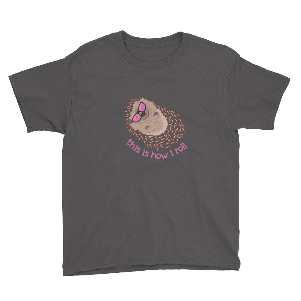 Hedgehog Youth Short Sleeve TShirt This is how I roll Cute Etsy
