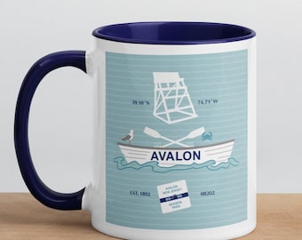 Avalon NJ Mug with Color Inside