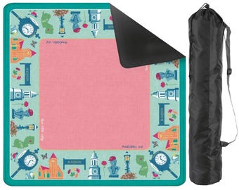 Madison NJ Mahjong Mat 33"x33" (Shipped Rolled up) Bright colors design