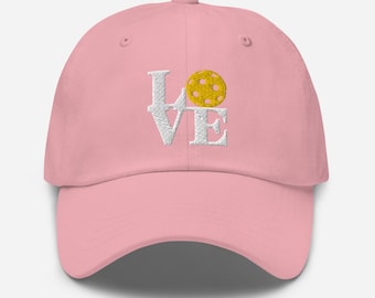 Pickleball embroidered cap, Pickleball Love baseball cap, Hat for zpickeball player, Pickleball women's partner gift, Gift for her