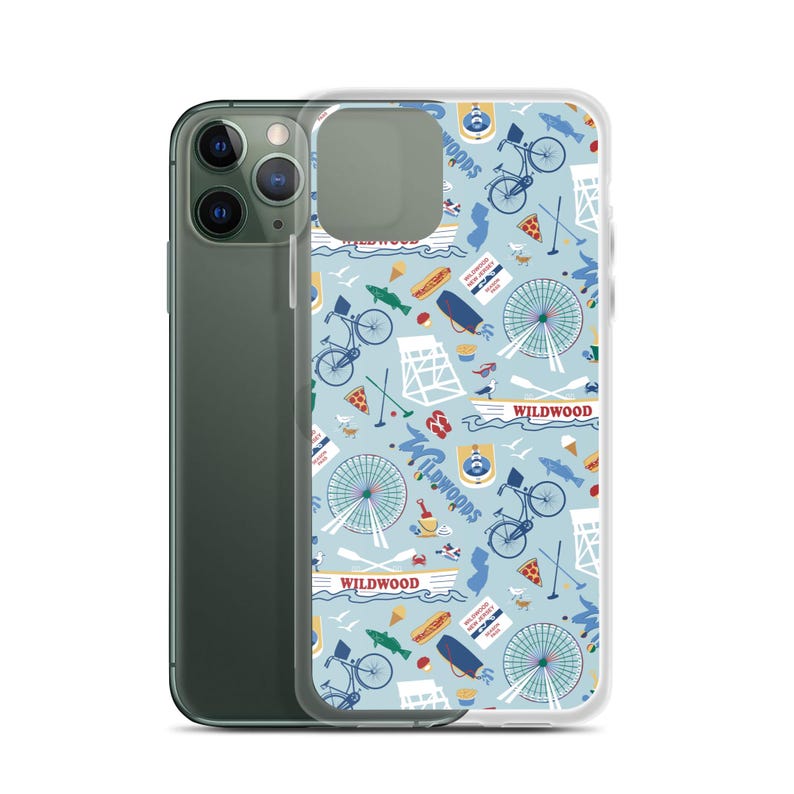 Wildwood, NJ Clear Case for iPhone® protective case with Wildwood New Jersey shore artwork