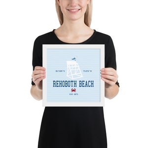 Rehoboth Beach, DE Framed art print