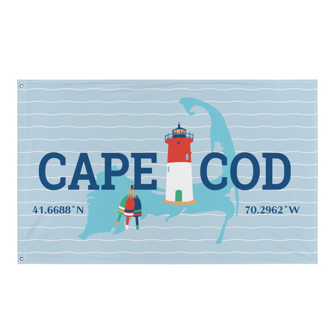 Cape Cod Flag Valance Cape Cod Decorative Flag Fabric Banner - Etsy