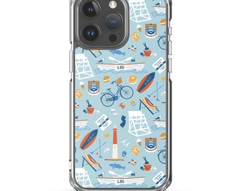 LBI NJ Clear Case for iPhone® with Long Beach Island New Jersey unique pattern
