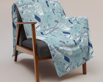 Avalon NJ Throw Blanket, Avalon home decor gift