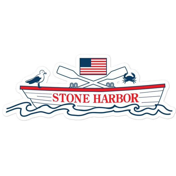 Stone Harbor Bubble-free Stickers, Stone Harbor, NJ Vinyl Cut