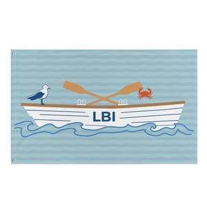 Long Beach Island NJ Flag, LBI banner decorative flag