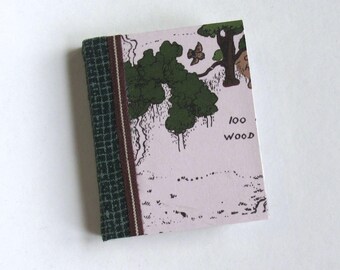 Mini Junk Journal Blank Book Handmade Hardback Winnie-The-Pooh Map (B) OOAK