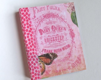 Glue Book Handmade OOAK Pink Fairy