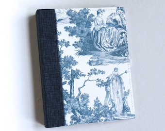Glue Book Handmade OOAK Blue Toile