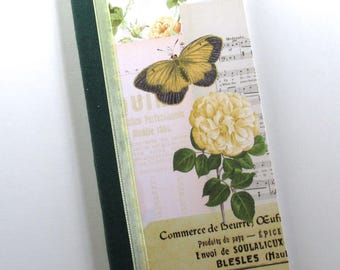 Junk Journal Blank Book Handmade Narrow Butterfly Sunflower
