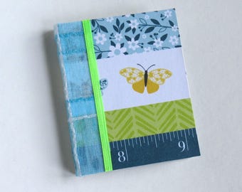 Mini Junk Journal Blank Book Handmade Hardback Butterfly Borders OOAK