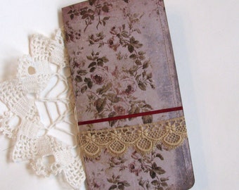 Junk Journal TN Handmade Vintage Style Floral Softcover OOAK Decorated Journal