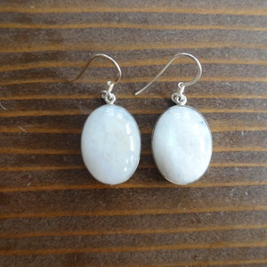 Sterling silver moonstone earrings