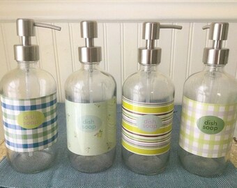Glass Dish Soap Bottle