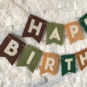 Boho Filz Geburtstagsbanner, Geburtstagsbanner aus Filz, Boho Geburtstagsbanner, Partydekoration, alles Gute zum Geburtstag Girlande, Boho Girlande