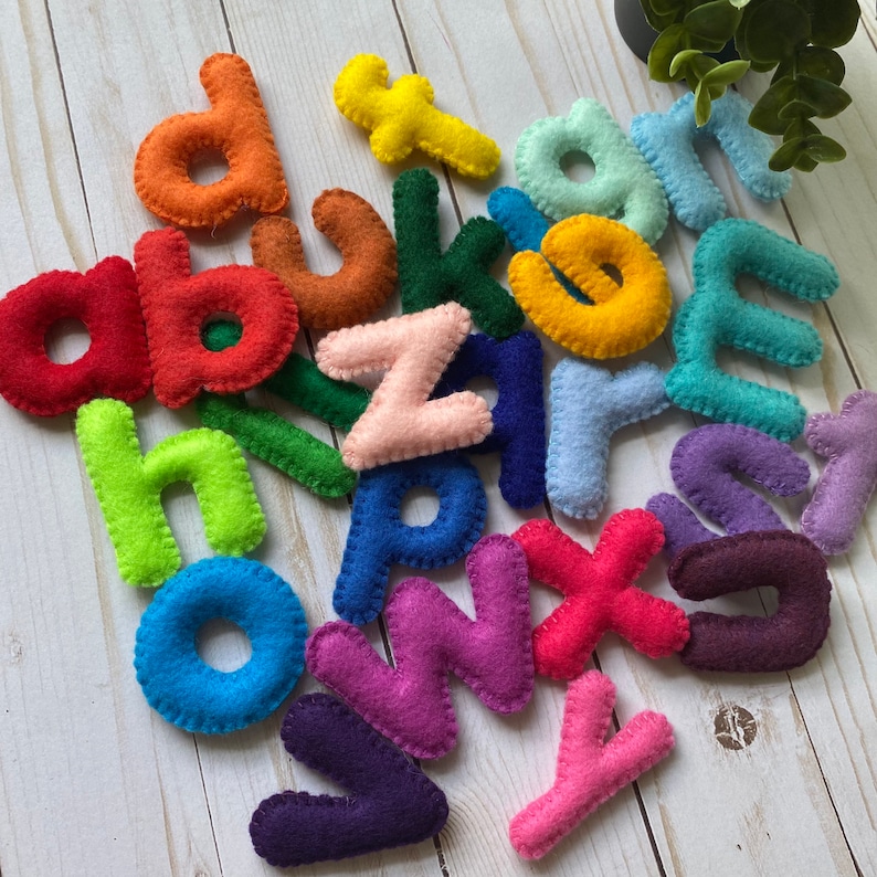 Lowercase Felt Letters Felt Alphabet Preschool Alphabet Etsy