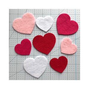 Felt heart die cut, mothers day decor, felt hearts ornaments, valentine’s heart, wedding favors ornament, valentines day decorations, hearts