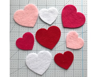 Filz Herz Stanzteile: Valentinstag Dekor, Bastelbedarf