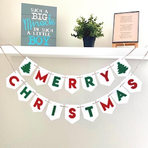 Merry Christmas felt Banner, felt garland christmas, christmas decor, felt christmas decoration, merry christmas banner, christmas banner