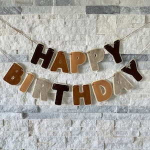 Boho Filz Girlande aus Filz, Geburtstagsgirlande, Boho Geburtstagsbanner, Partydekoration, Boho Geburtstagsgirlande