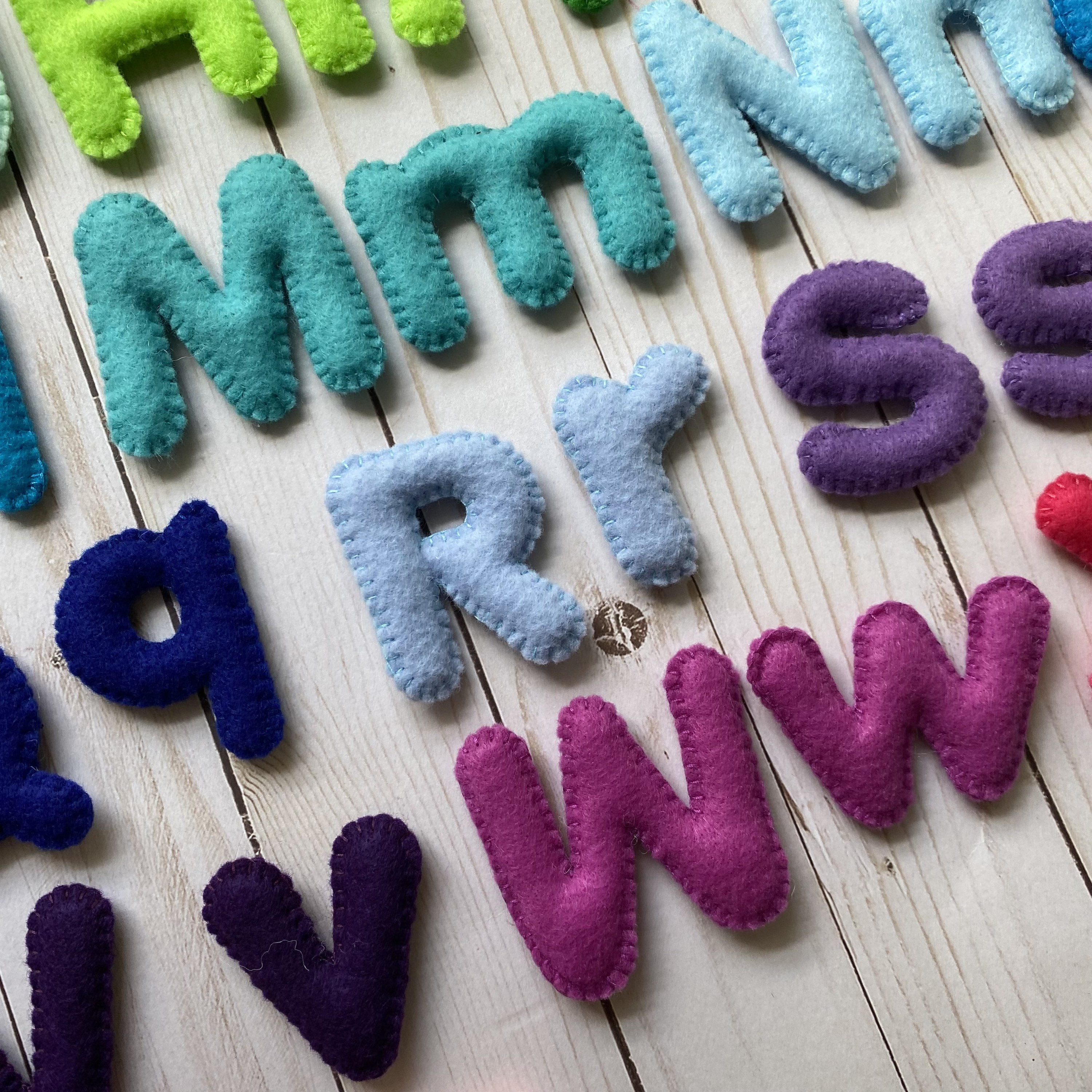 フェルト文字の大文字と小文字のセット、アルファベット学習