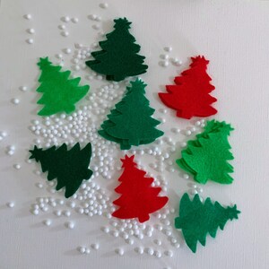 Felt Christmas die cuts, felt christmas shapes, felt christmas tree die cuts, christmas tree, felt christmas ornaments, DIY christmas, trees