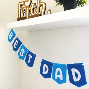 Best Dad Ever Felt Banner, fathers day felt banner, fathers day decor, birthday party decorations, fathers day gift, birthday gift for dad