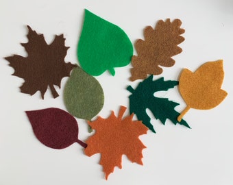 Felt Leaves, fall felt die cuts, felt fall leaves assortment, felt autumn leaves, felt oak leaf, felt fall leaves cutouts, fall leaves, fall