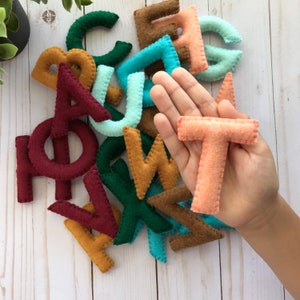 Felt letters, felt alphabet, preschool alphabet, learning alphabet, stuffed letters, felt english alphabet, educational toy, Felt Stuffed Al